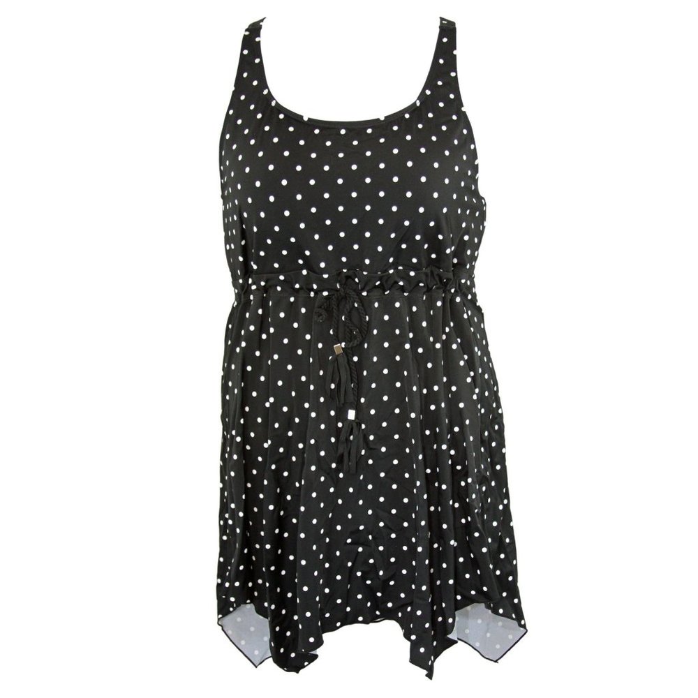 Denim & Co. Handkerchief Hem Swimsuit Dress Size 10 P3827 🌼🌸